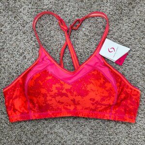 NWT Moving Comfort Sports Bra XL pink orange bright High Support Impact molded
